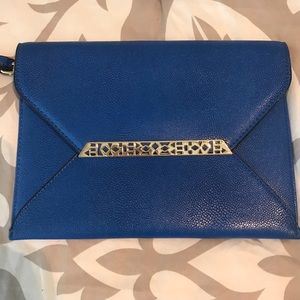 Stella and Dot Blue Avalon Clutch with wristlet.